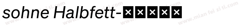 sohne Halbfett字体转换